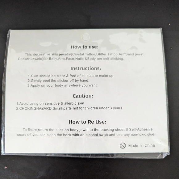 3 for 15 Party fantasy face crystal sticker temporary adhesive rave party - Picture 2 of 6